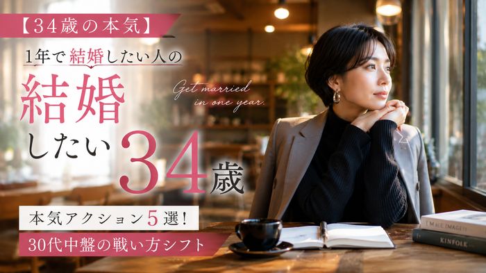 【34歳の本気】1年で結婚したい人の本気アクション5選!30代中盤の戦い方シフト