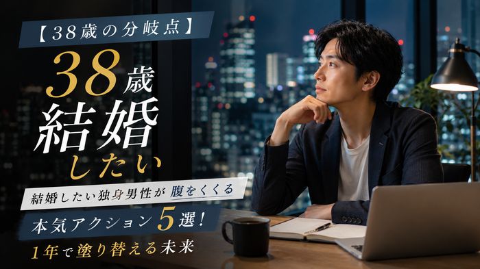 【38歳の分岐点】結婚したい独身男性が腹をくくる本気アクション5選!1年で塗り替える未来