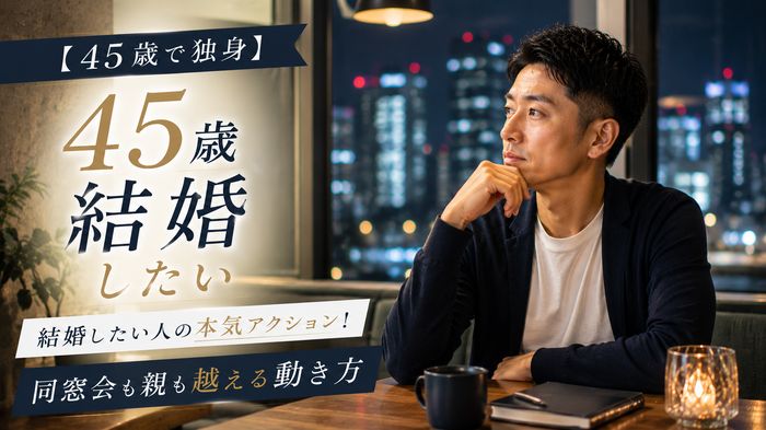 【45歳で独身】結婚したい人の本気アクション!同窓会も親も越える動き方