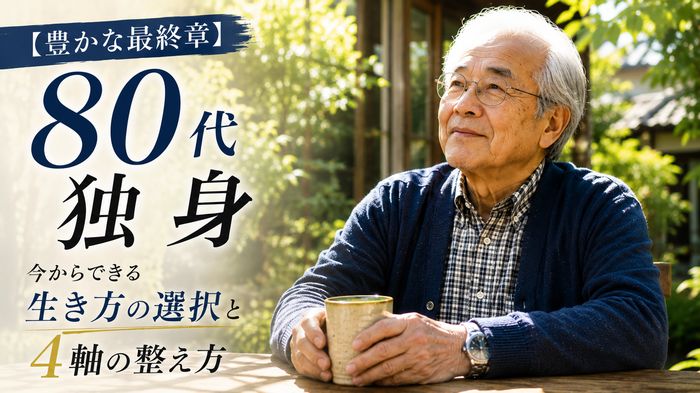 【豊かな最終章】80代独身者が今からできる生き方の選択と4軸の整え方