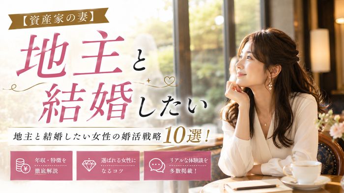 【資産家の妻】地主と結婚したい女性の婚活戦略10選！年収・特徴・選ばれるコツと体験談