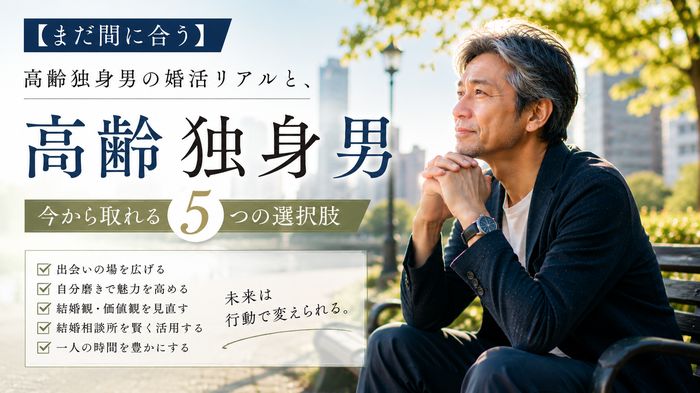 【まだ間に合う】高齢独身男の婚活リアルと、今から取れる5つの選択肢