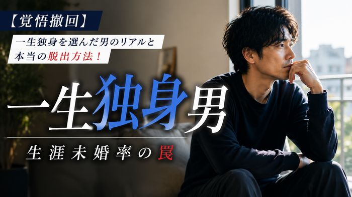 【覚悟撤回】一生独身を選んだ男のリアルと本当の脱出方法!生涯未婚率の罠